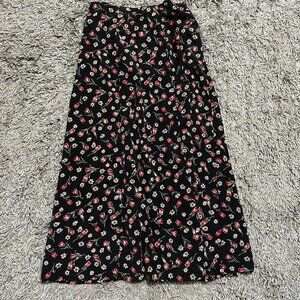 2000s Basic Editions Boho Floral Maxi Skirt Size M